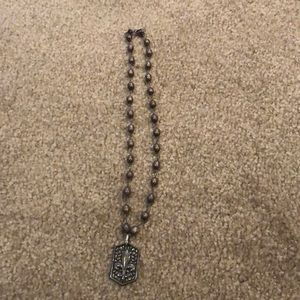 Brown beaded necklace